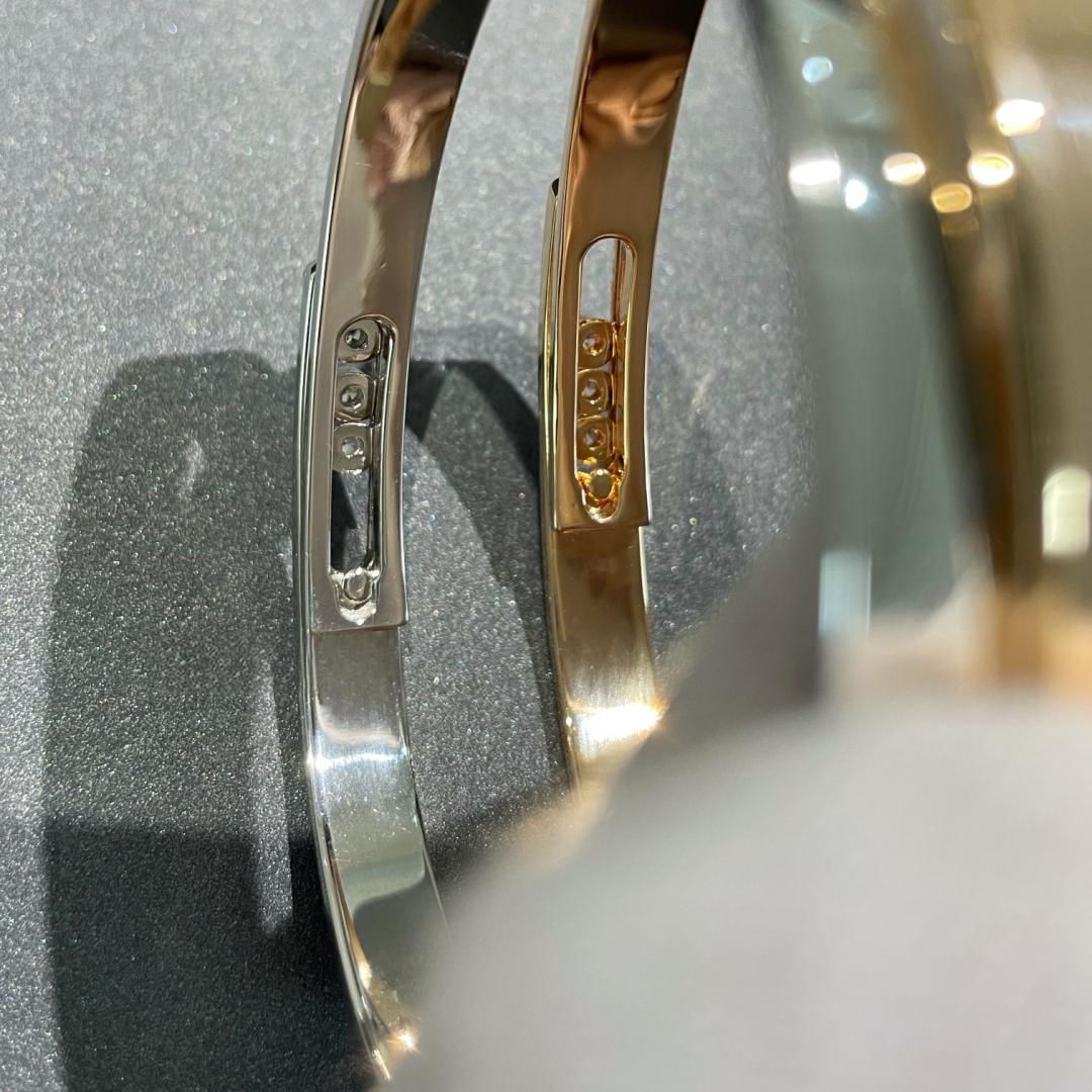 [Auream]Move Noa Rose Gold Pavé Diamond Bangle Bracelet