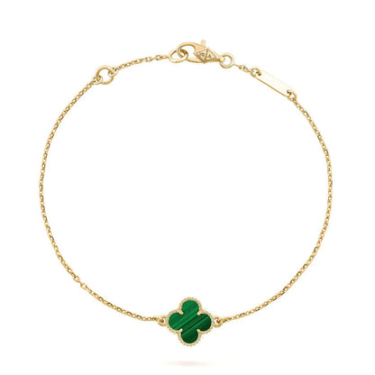 [Auream]CLOVER BRACELET MALACHITE 1 MOTIF