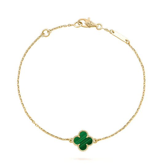 [Auream]CLOVER BRACELET MALACHITE 1 MOTIF