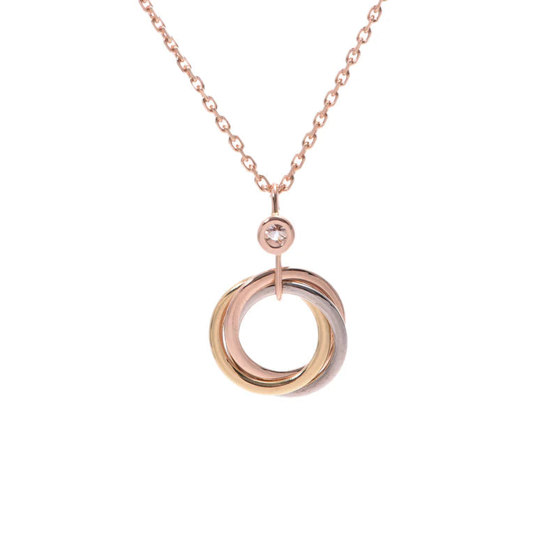 [Auream]TRINITY SILVER GOLD PINK GOLD NECKLACE