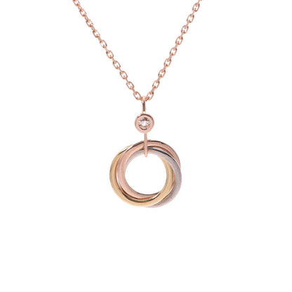 [Auream]TRINITY SILVER GOLD PINK GOLD NECKLACE