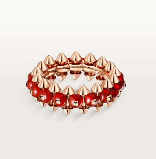 [Auream]CLASH ELEGANT ROSE GOLD RING FEATURING NATURAL AGATE