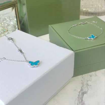 [Auream]BUTTERFLY TURQUOISE BUTTERFLY BRACELET SILVER