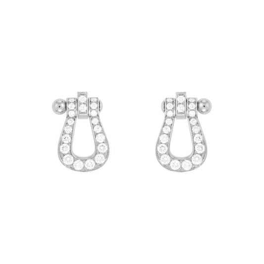 [Auream]FORCE 10 FULL DIAMOND STUD EARRINGS MINI MODEL