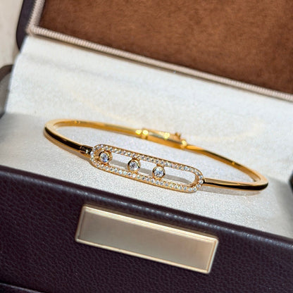 [Auream]Move Pavé Diamond Bangle Bracelet M