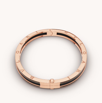 [Auream]ZERO 1 PINK GOLD WITH MATTE BLACK CERAMIC BRACELET