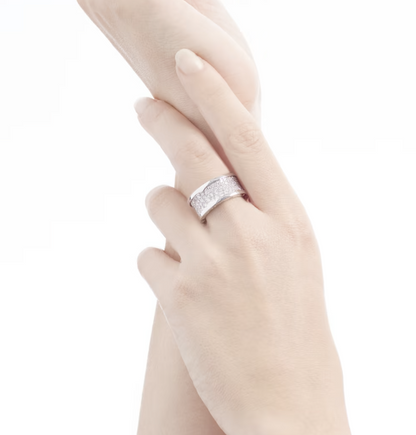 [Auream]ZERO 1 WITH PAVED DIAMONDS ON THE SPIRAL RING