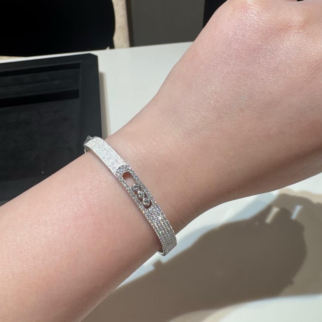 [Auream]Move Noa Ciselé half pavé bangle