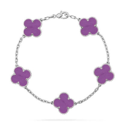[Auream] CLOVER 5 MOTIF VIOLET BRACELET COLLECTION