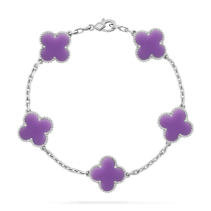 [Auream]CLOVER 5 MOTIF LIGHT PURPLE BRACELET COLLECTION