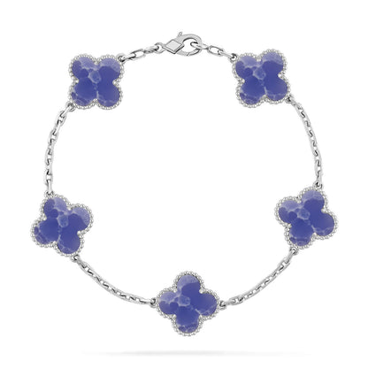 [Auream]CLOVER 5 MOTIF BLUE VEINS BRACELET COLLECTION