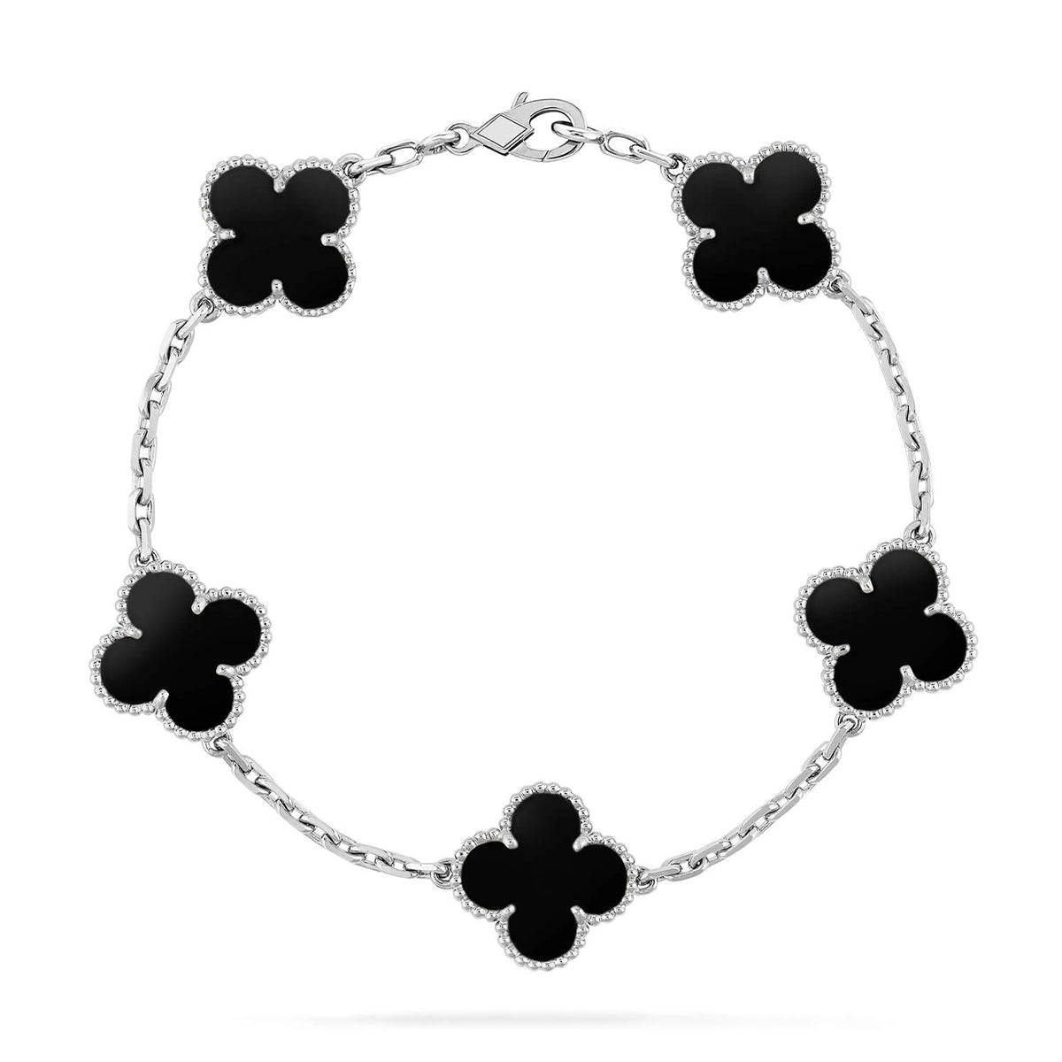 [Auream] CLOVER 5 MOTIF ONYXS BRACELET COLLECTION