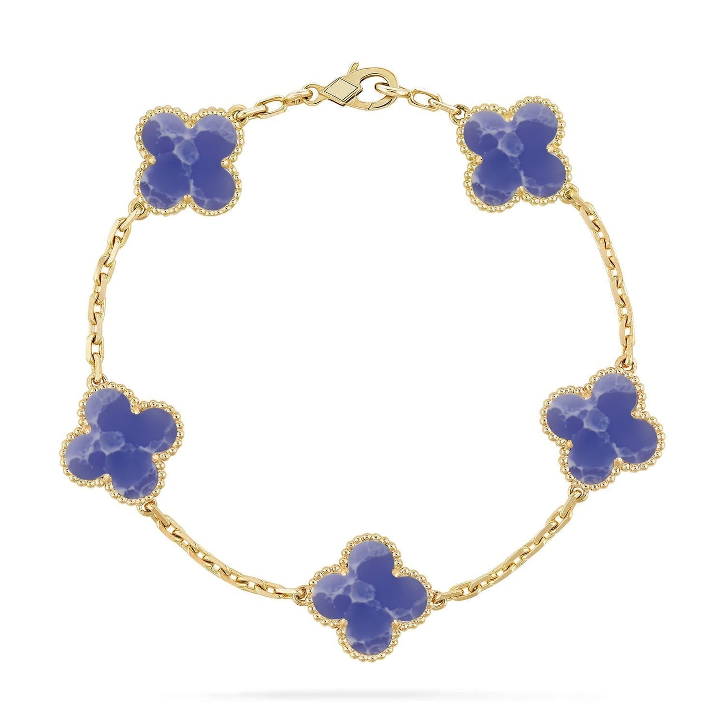 [Auream]CLOVER 5 MOTIF BLUE VEINS BRACELET COLLECTION