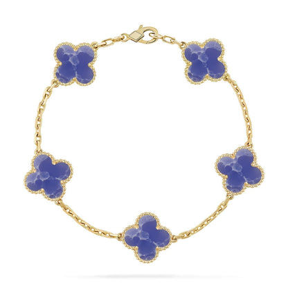 [Auream]CLOVER 5 MOTIF BLUE VEINS BRACELET COLLECTION