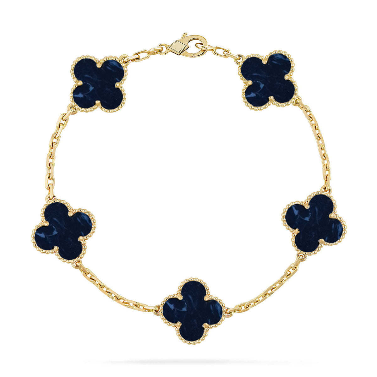 [Auream]CLOVER 5 MOTIF PIETERSITE BRACELET COLLECTION