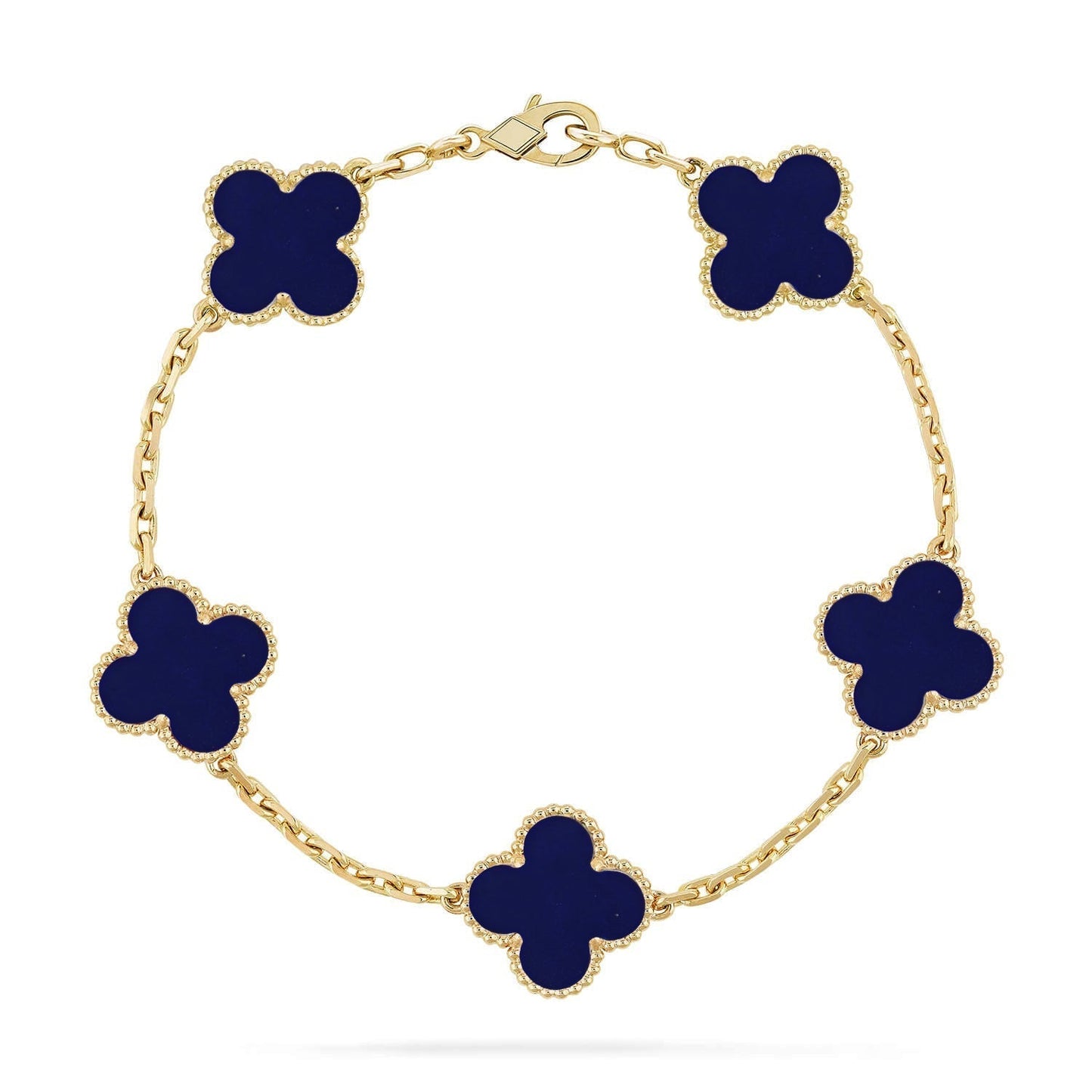 [Auream]CLOVER 5 MOTIF LAPIS LAZULI BRACELET COLLECTION