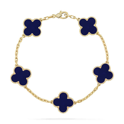[Auream]CLOVER 5 MOTIF LAPIS LAZULI BRACELET COLLECTION