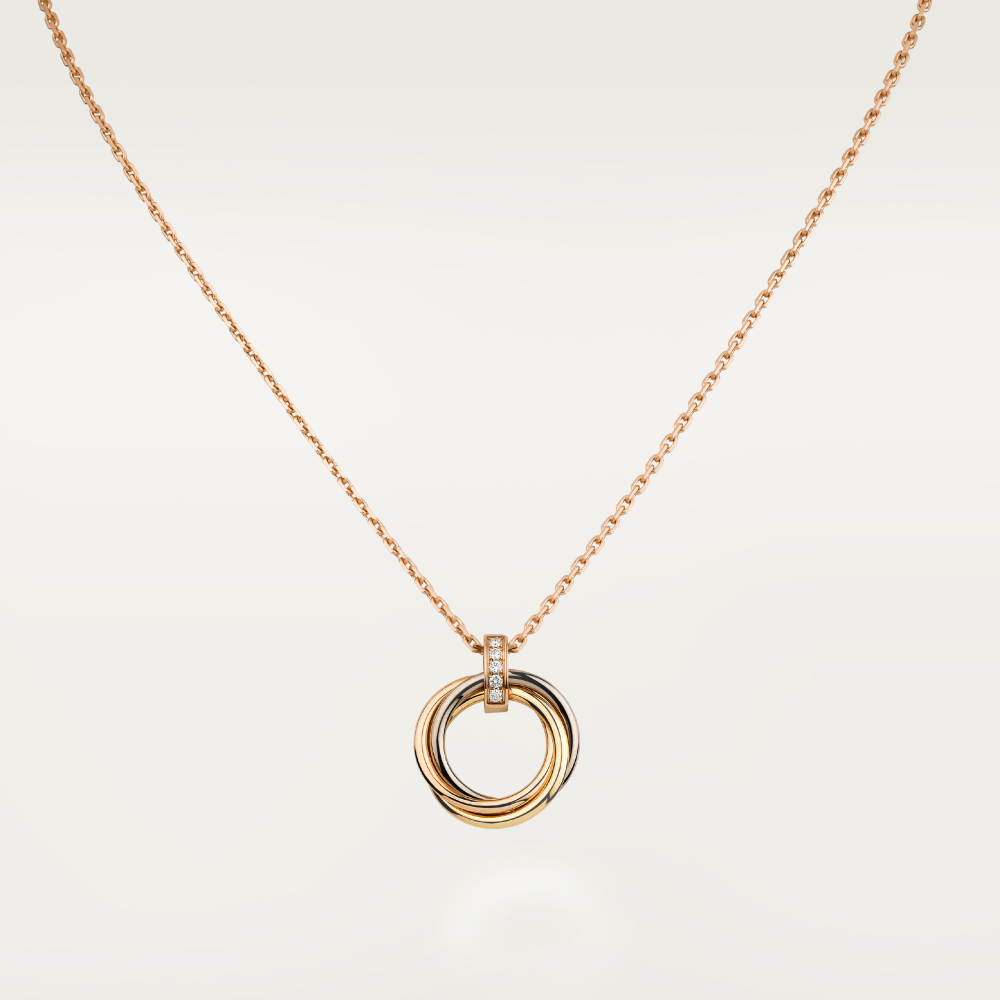 [Auream]TRINITY NECKLACE GOLD  DIAMONDS