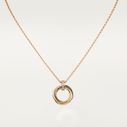 [Auream]TRINITY NECKLACE GOLD  DIAMONDS