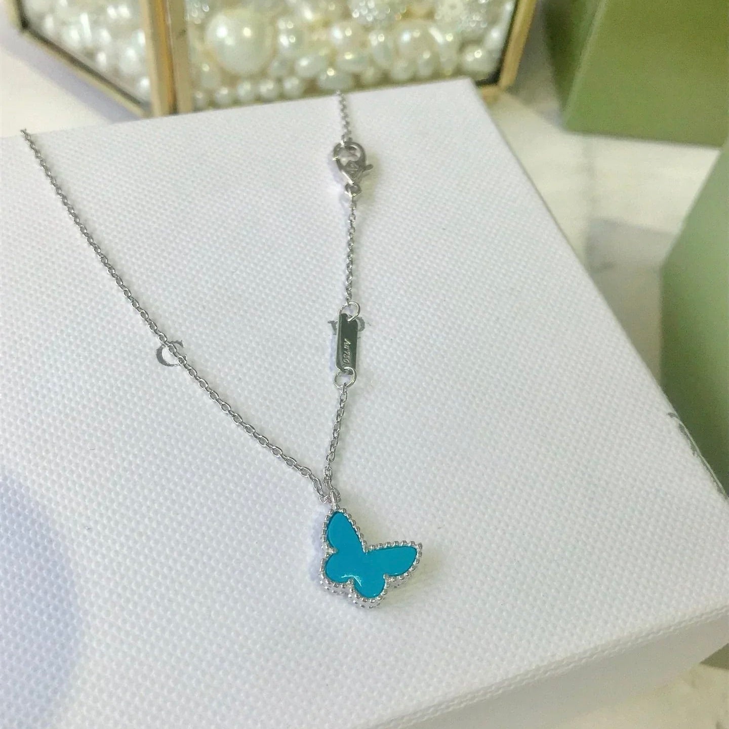 [Auream]BUTTERFLY TURQUOISE BUTTERFLY BRACELET SILVER