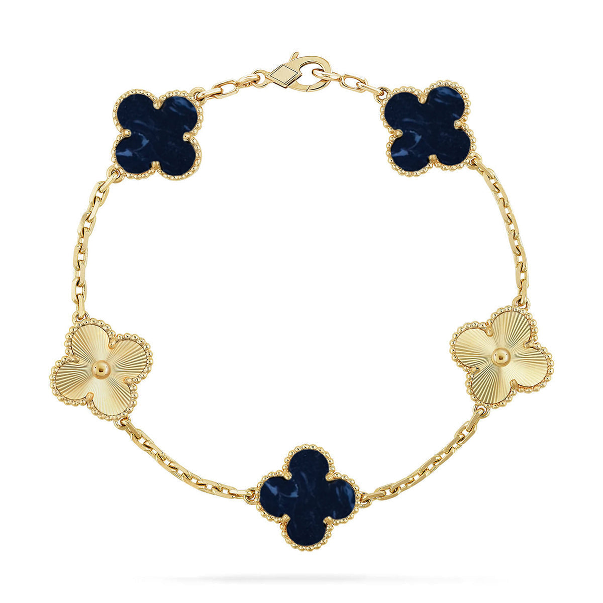 [Auream]CLOVER 5 MOTIF PIETERSITE BRACELET COLLECTION