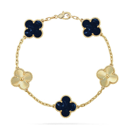 [Auream]CLOVER 5 MOTIF PIETERSITE BRACELET COLLECTION