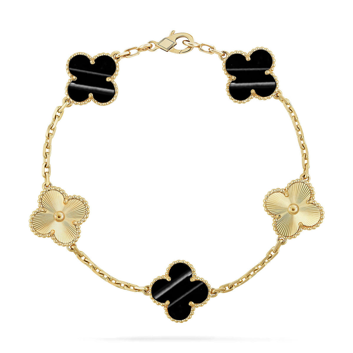 [Auream] CLOVER 5 MOTIF PULSAR STONE BRACELET COLLECTION