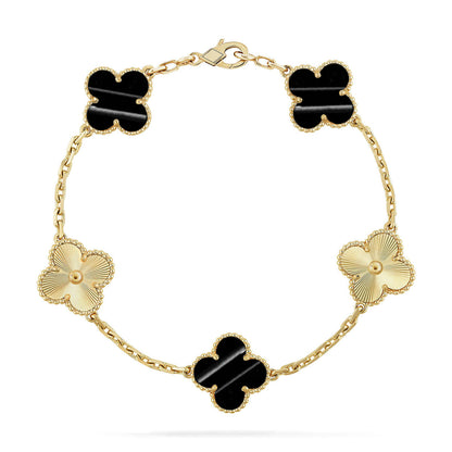[Auream] CLOVER 5 MOTIF PULSAR STONE BRACELET COLLECTION