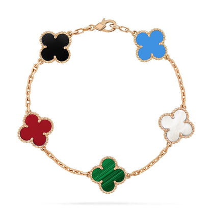 [Auream]CLOVER 5 MOTIFS MULTICOLOR BRACELET