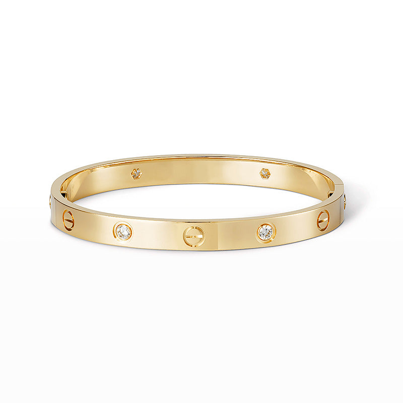 [Auream]LOVE BRACELET 6.1MM 4 DIAMONDS