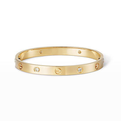 [Auream]LOVE BRACELET 6.1MM 4 DIAMONDS