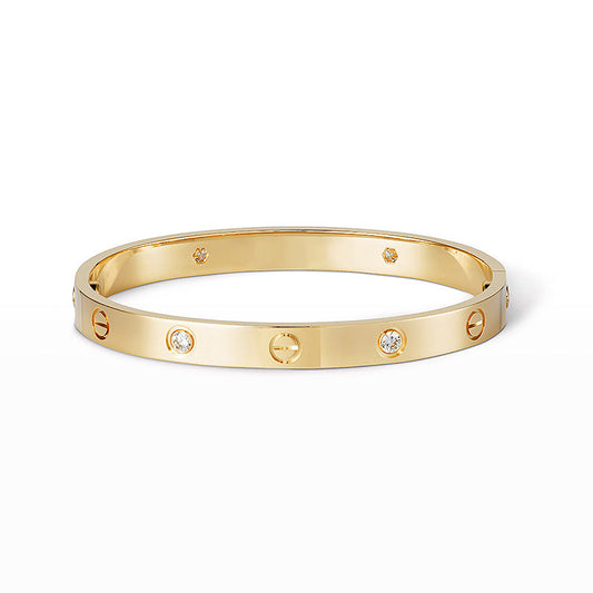 [Auream]LOVE BRACELET 6.1MM 4 DIAMONDS