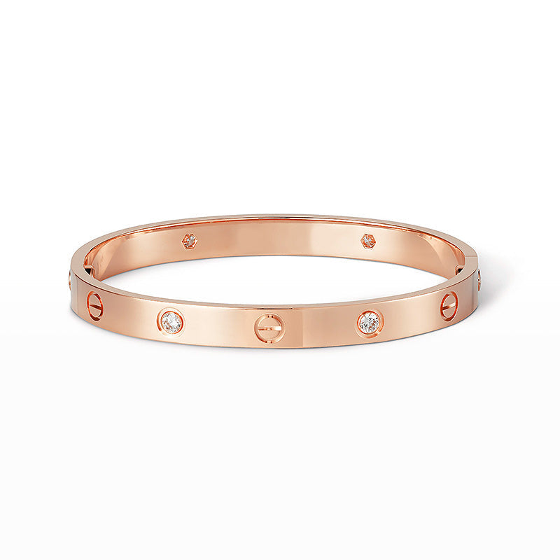 [Auream]LOVE BRACELET 6.1MM 4 DIAMONDS