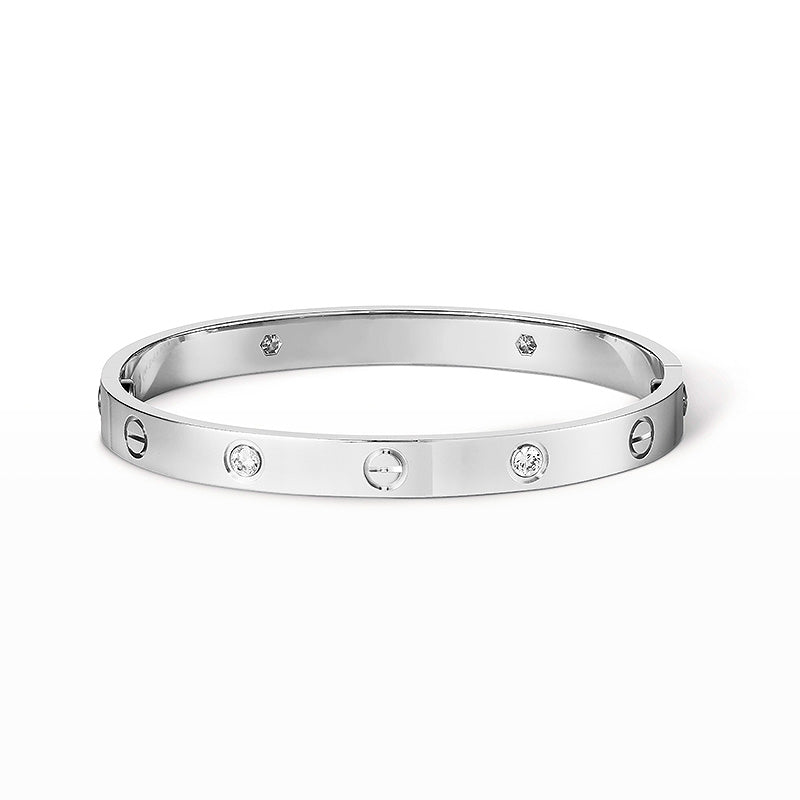 [Auream]LOVE BRACELET 6.1MM 4 DIAMONDS