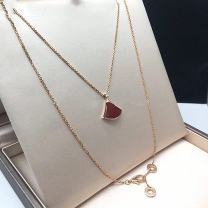 [Auream]DREAM NECKLACE CARNELIAN 1 DIAMOND