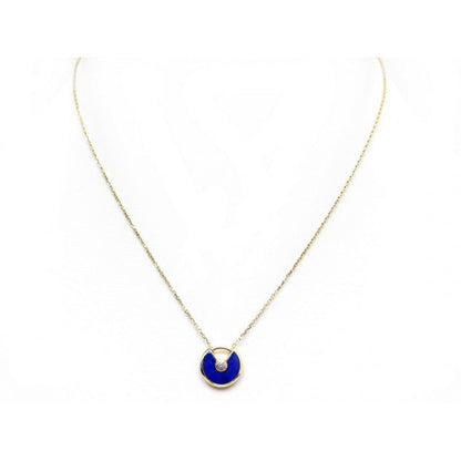[Auream]AMULETTE ROSE GOLD AGATE NECKLACE