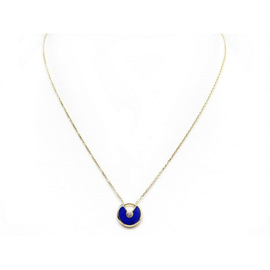 [Auream]AMULETTE ROSE GOLD AGATE NECKLACE