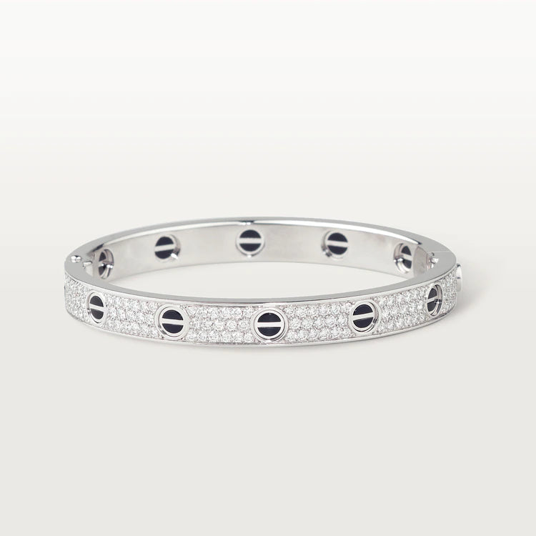 [Auream]LOVE BRACELET 6.1MM DIAMOND-PAVED CERAMIC