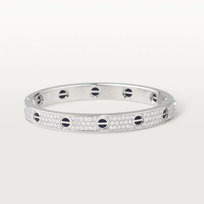 [Auream]LOVE BRACELET 6.1MM DIAMOND-PAVED CERAMIC