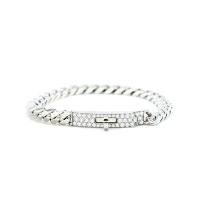 [Auream]KELLY CHAIN SILVER DIAMOND BRACELET