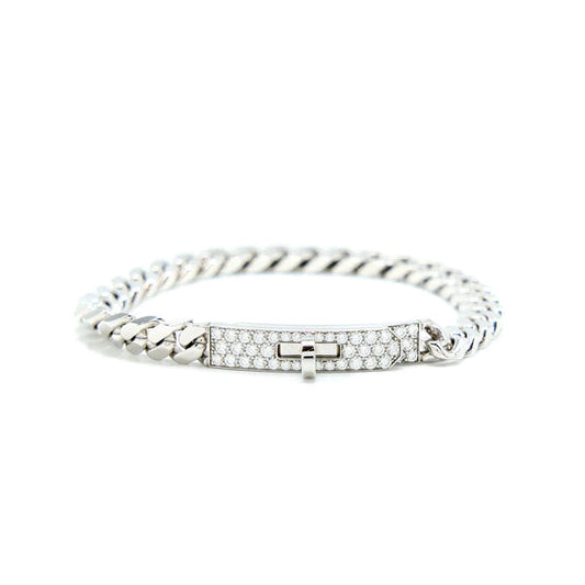 [Auream]KELLY CHAIN SILVER DIAMOND BRACELET