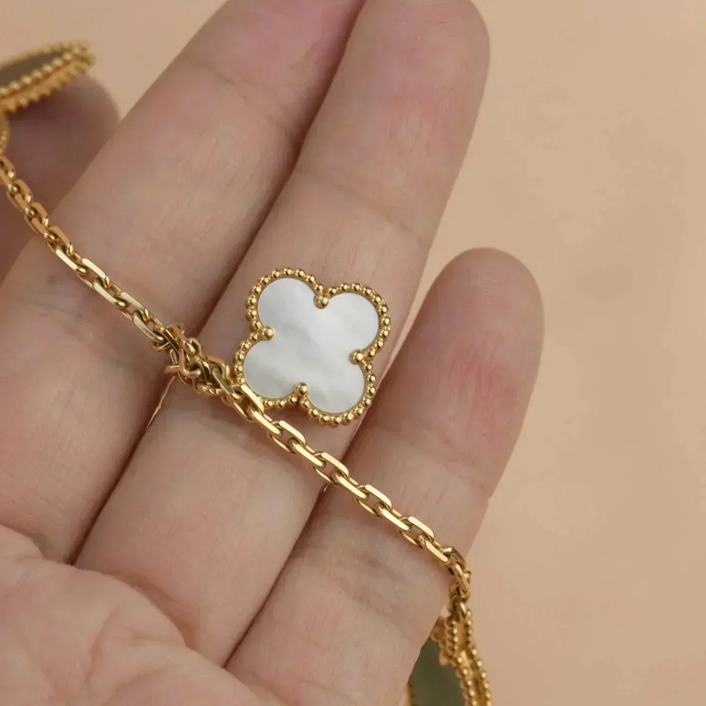 [Auream]LUCKY SPRING 5 MOTIF GOLD BRACELET