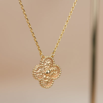 [Auream]CLOVER 15MM  BRONZING NECKLACE