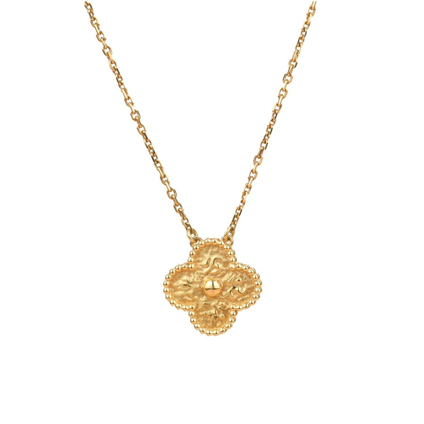 [Auream]CLOVER 15MM  BRONZING NECKLACE