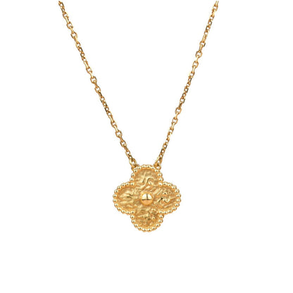 [Auream]CLOVER 15MM  BRONZING NECKLACE
