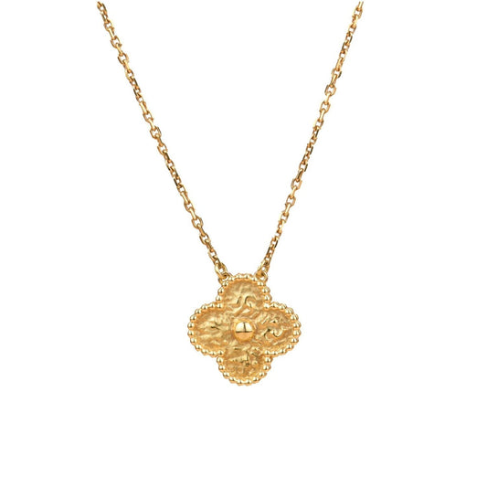 [Auream]CLOVER 15MM  BRONZING NECKLACE