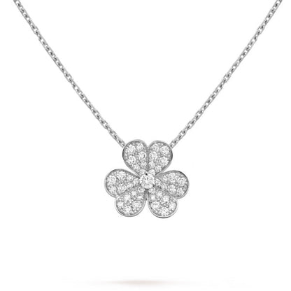 [Auream]CLOVER DIAMOND NECKLACE SILVER