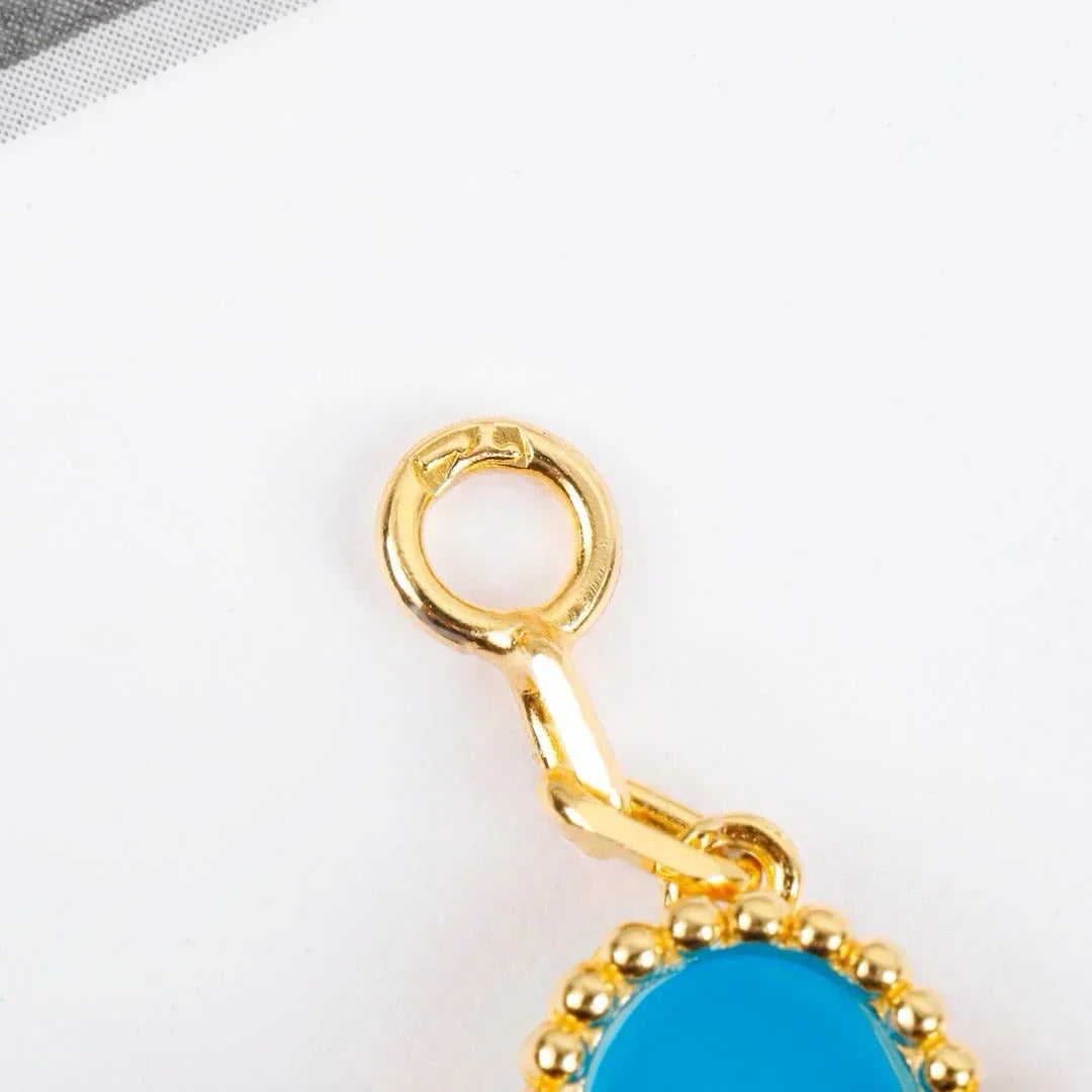 [Auream] CLOVER 5 MOTIF TURQUOISE BRACELET COLLECTION