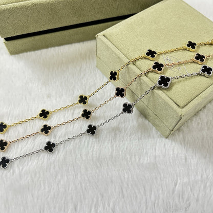 [Auream]CLOVER 6 MOTIF  ONYXS BRACELET