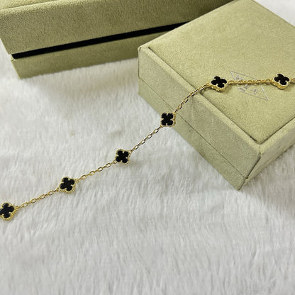 [Auream]CLOVER 6 MOTIF  ONYXS BRACELET